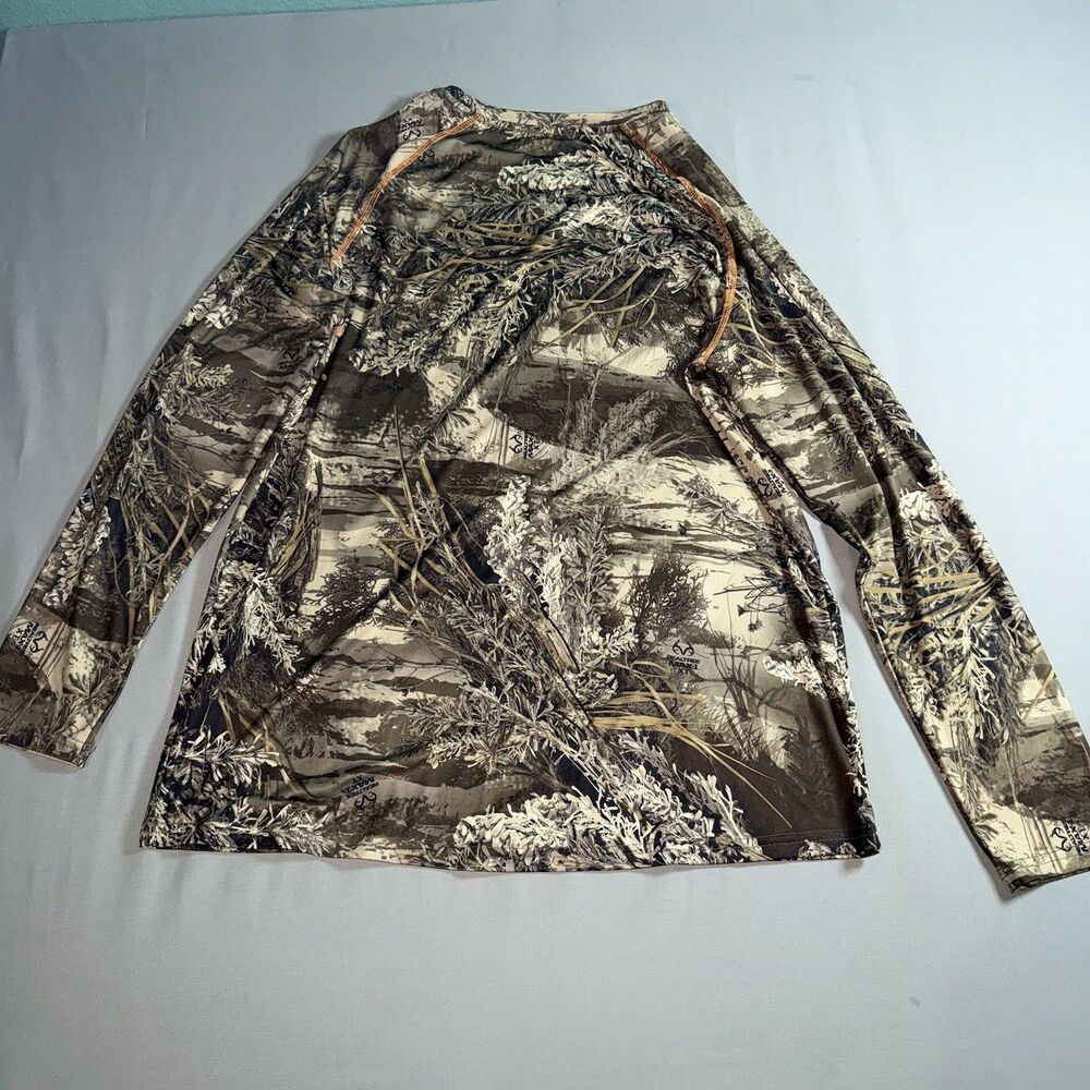 Realtree Large Long Sleeve Men's Camo Shirt longsleeve Polyester Hunting Fishing - Picture 4 of 4